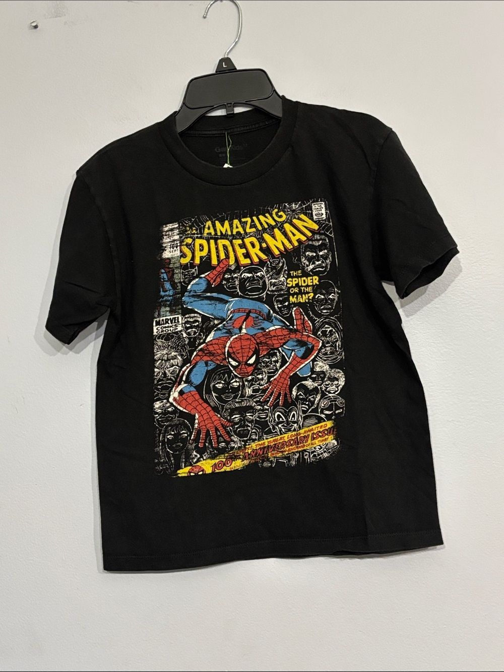 Gap Kids | Amazing Spider-Man Black Red Graphic Print T shirt Size Boys Medium